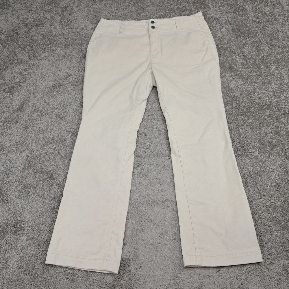Terra & Sky Womens 16W Beige Corduroy Straight Leg Pants